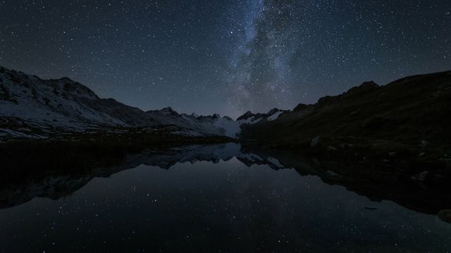 夜空的倒影