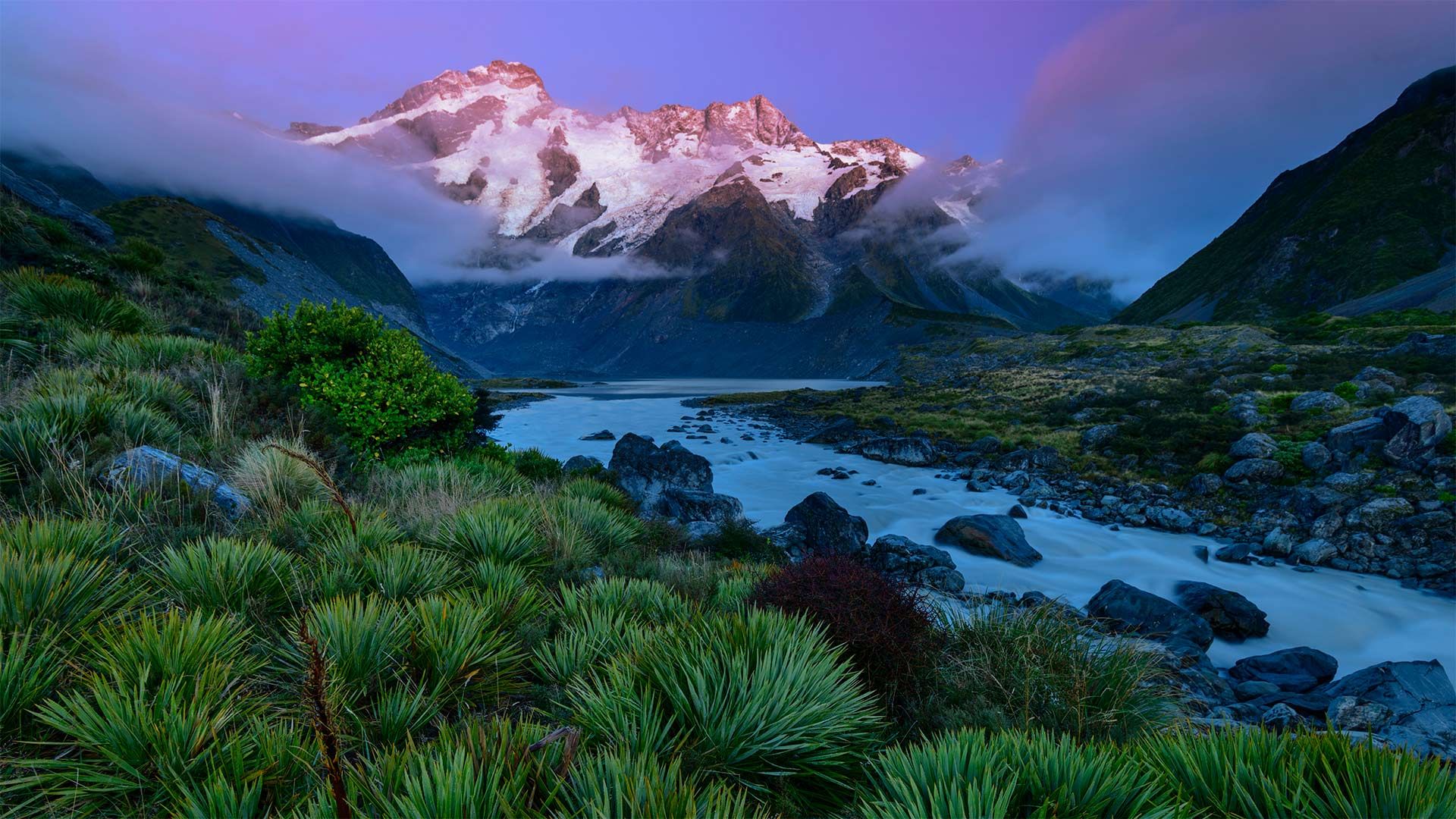 美丽的新西兰山峰